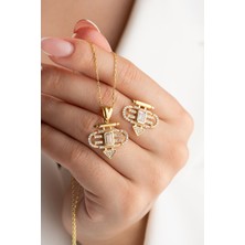 Silvano Jewelry 925 Ayar Gümüş Şeyma (Kolye-Küpe) Seti