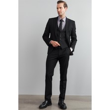 Çetinkaya Mentality 38 Yunter Loco Slim Fit Yelek Takım Elbise Siyah
