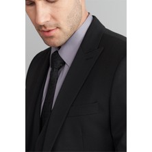 Çetinkaya Mentality 38 Yunter Loco Slim Fit Yelek Takım Elbise Siyah
