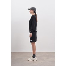 Colords Kadın Oversize Uzun Kol Sweatshirt Şortlu Takım