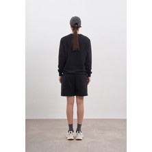 Colords Kadın Oversize Uzun Kol Sweatshirt Şortlu Takım
