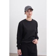 Colords Kadın Oversize Uzun Kol Sweatshirt Şortlu Takım