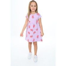 Toontoy Kız Çocuk Baskılı Elbise