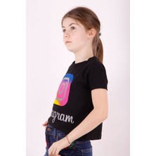 Toontoy Kız Çocuk Instagram Baskılı Tişört
