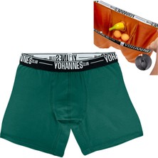 Yohannes Club erkek, Özel Anatomik Pamuklu Boxer,tekli, Zeytin Yeşil
