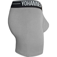 Yohannes Club erkek, Özel Anatomik Pamuklu Boxer,tekli, Gri Melanj