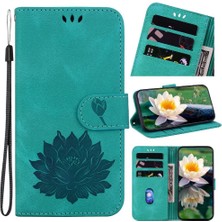 Colorful Shop Samsung Galaxy A14 Için Flip Case 5g Kabartma Lotus Çiçek Kickstand Cüzdan (Yurt Dışından)