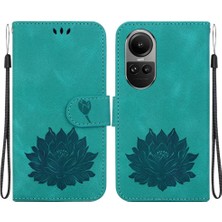 Colorful Shop Oppo Oppo 10 5g Kabartma Lotus Çiçek Kickstand Manyetik Için Flip Case (Yurt Dışından)