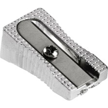 Bigpoint | Metal Kalemtıraş, Uzun Ömürlü Paslanmaz Çelik Bıçaklı - Kolay Tutuşlu Tırtıklı Yüzeyli Metal Kalem Açıcı  [metal, Üçgen]