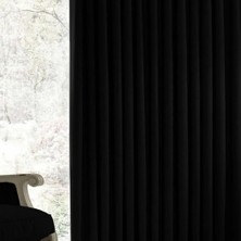 Miabella Home Blackout,karartma Fon Perde,ekstrafor Büzgülü,ışık Geçirmez,kornişli,tek Kanat Güneşlik Fon Perde
