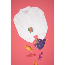 U.S. Polo Assn. Erkek Çocuk Beyaz Basic Polo Yaka Sweatshirt 50289141-VR013