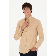 U.S. Polo Assn. Erkek Taş Uzun Kollu Gömlek 50272442-VR049