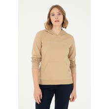 U.S. Polo Assn. Kadın Kum Kapüşonlu Sweatshirt 50296947-VR085