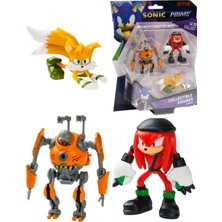 Toyfest Sonic Prime 3 Lü Figür Blister Set - Eggforcer + Tails + Renegade Hain Knucks 6.5 cm - SON2020