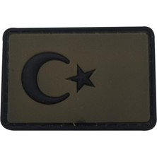 Single Sword Bayrak Plastik Patch - Peç Küçük Boy 3.5 cm x 5 cm