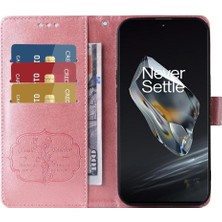 YH Market Oneplus 12 Deri Çiçek Flip Kart Yuvaları Için Flip Case (Yurt Dışından)