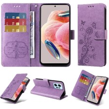 YH Market Xiaomi Redmi Not 12 Için Flip Case 4g Cardyuvaları Çiçek Deri Flip Case (Yurt Dışından)