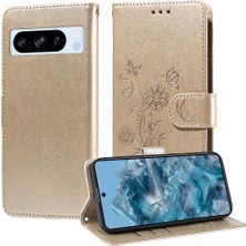 YH Market Google Piksel 8 Pro Deri Kart Yuvaları Için Flip Case Çiçek Flip (Yurt Dışından)