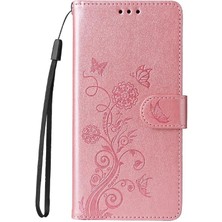 YH Market Samsung Galaxy A23 4g Deri Çiçek Flip Kart Yuvaları Için Flip Case (Yurt Dışından)