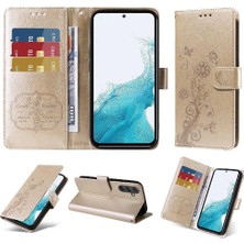 YH Market Samsung Galaxy A54 5g Deri Kart Yuvaları Için Flip Case Çiçek Flip (Yurt Dışından)