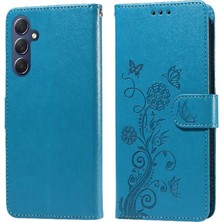 YH Market Samsung Galaxy M35 Çiçek Cardyuvaları Deri Flip Case Için Flip Case (Yurt Dışından)