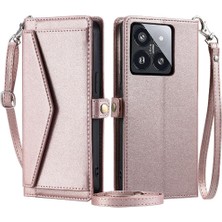 YH Market Cüzdan Crossbody Durumda Xiaomi 14 Pro Fermuar Faturaları Yuvası Rfıd Engelleme (Yurt Dışından)