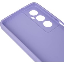 Case 4u Realme C65 4g Kılıf Kamera Korumalı Mat Renkli Yumuşak Kalın Sağlam Silikon Kılıf Biye Lila