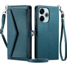 YH Market Cüzdan Crossbody Durumda Xiaomi Redmi Için 13 4g Rfıd Engelleme Fermuar Faturaları (Yurt Dışından)