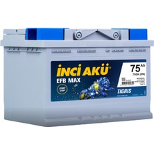 Inci Efb Max Tigris 12 V 75 Ah Start-Stop Akü