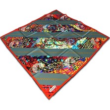 Cacharel Yeşil Karma Desen Tivil İpek Eşarp 8849313  -  912