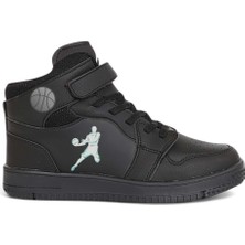 Kidessa 1517 Anatomik Taban Unisex Çocuk ve Genç Boğazlı Sneakers Ayakkabı - NKT01517-SIYAH-29