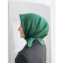 Armine Yeşil Düz Renk Sura İpek Eşarp 10D02 - 393