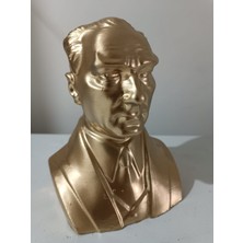 3D Layer Craft Dekoratif Mustafa Kemal Atatürk Büstü 16 cm Hediyelik Figür Dekor