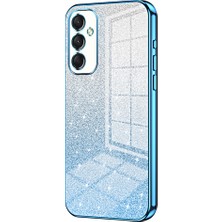 Seashell Digital Anti-Düşen Telefon Kılıfı Için Samsung Galaxy A16 Kılıf Galvanik Degrade Glitter Tpu Telefon Kapağı-Mavi (Yurt Dışından)