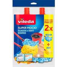 Vileda Supermocio Klasik + Ahşap Yedek Paspas 2 Li x 6 Paket