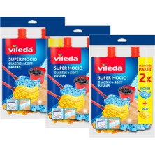 Vileda Supermocio Klasik + Ahşap Yedek Paspas 2 Li x 3 Paket