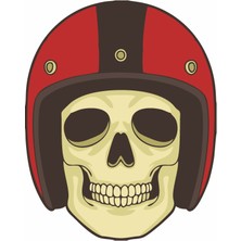 Sticker Usta Kasklı Kurukafa Araba Oto Motosiklet Sticker 00484