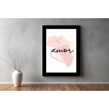 Kiraz Çiçeği Butik Aşk ( Love ) Temalı Kanvas Tablo 03