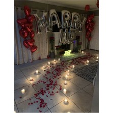 Öz Trend Store Marry Me Gümüş Folyo Balon Seti