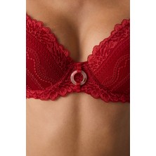 Laluce Lace Dantel Kırmızı Sütyen