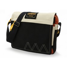 Cappadocia Vintage 4009 Ephesus Salaş Omuz Postacı Yeşil Krem 15.6 Inç Laptop Okul Seyahat Günlük Vintage Pamuk Çanta