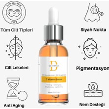 Dermines Aydınlatıcı ve Ton Eşitleyici Vitamin C Serum Ascorbic Acid & Ferulic Acid 30 ml