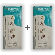 Der Pack Çift Kilitli Buzdolabı Poşeti 50'li ( 25x0.4 lt ve 25x1 lt) x 2 Adet