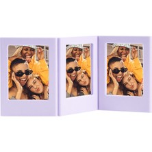 Instax Mini Film Uyumlu Lila 3'lü Mıknatıslı Fotoğraf Çerçeve Seti