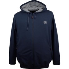 Maruf Shop Erkek Büyük Beden Geniş Kalıp Ince Likralı Sweat 2 Iplik Lacivert