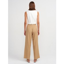 Dilvin 71535 Geniş Paça Özel Kesim Pantolon-Camel