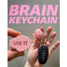 Cadde 3D Beyin Şeklinde Anahtarlık - Brain Keychain (Use It)