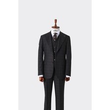 Kadir Büyükkaya Modern Kesim Yelekli Erkek Takım Elbise - Slim Fit Şık ve Rahat - KAW1007S