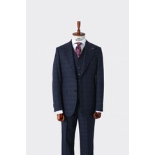 Kadir Büyükkaya Modern Kesim Yelekli Erkek Takım Elbise - Slim Fit Şık ve Rahat - KAW1007S