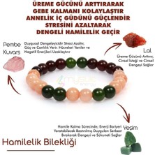 Mediterian Doğal Taş Pembe Taşlı Hamilelik Bilekliği